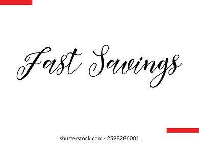 Fast Savings Design sale typography Text