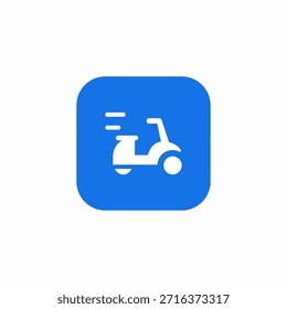 Vector de signo de icono de scooter rápido