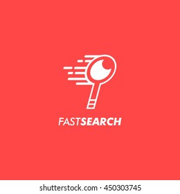 Fast Search Logo Design Template. Vector Illustration