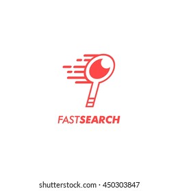 Fast Search Logo Design Template. Vector Illustration