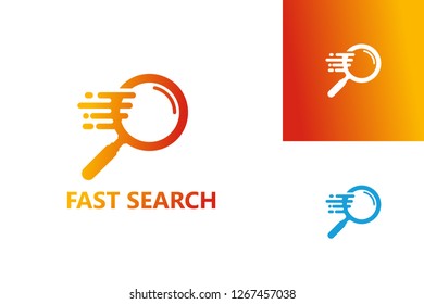 Fast Search Logo Template Design Vector, Emblem, Design Concept, Creative Symbol, Icon