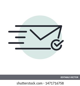 fast sending mail message icon