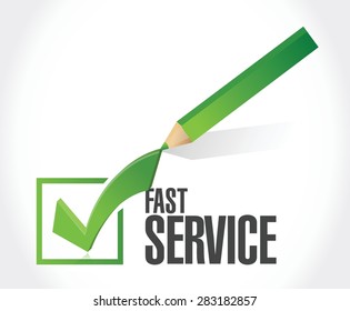 fast service check list sign concept illustration design over white