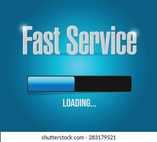 fast service loading bar sign concept illustration design over blue