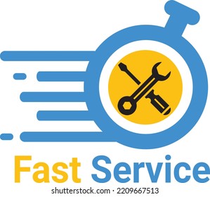 Fast service logo design vector
