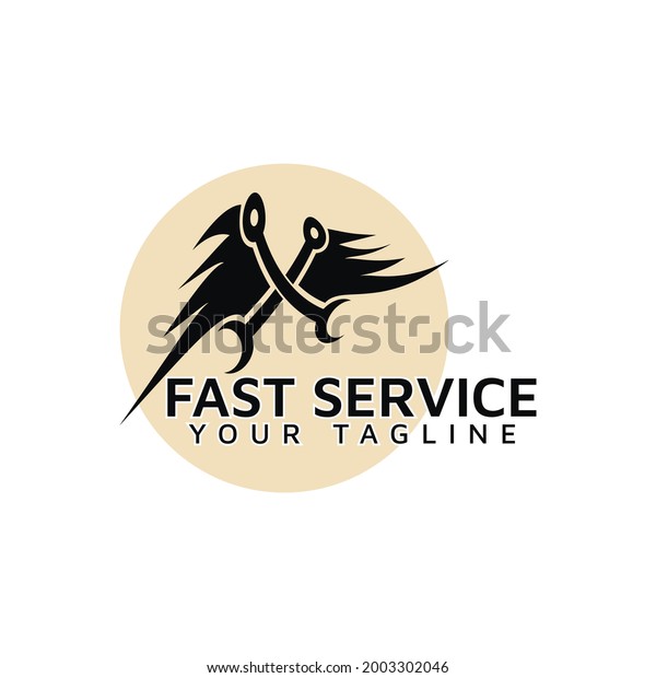 Fast\
service logo template design. Vector\
illustration