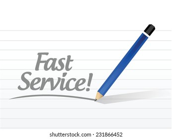 fast service message illustration design over a white background
