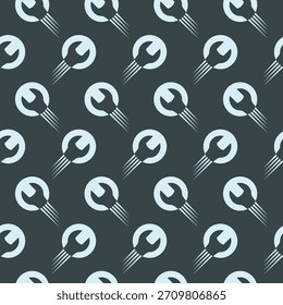 Fast service seamless pattern isolated on color background