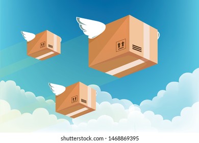 The fast service to sending products : air transportation