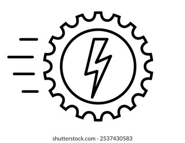 Schneller Service, Vektorsymbol einzeln auf weißem Hintergrund