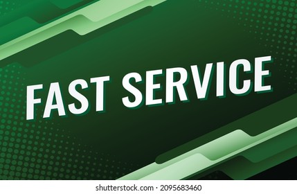 fast service word concept vector illustration with green modern paper lines 3d style for landing page template ui web mobile app poster banner flyer background gift card coupon label wallpaper
