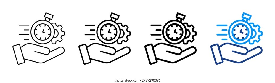 Fast Services Icon Different Outline Collection Set