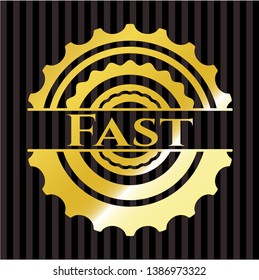 Fast shiny emblem. Vector Illustration. Detailed.