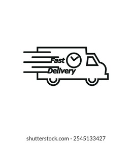 Fast shipping delivery icon set.