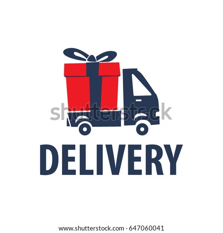 Fast shipping delivery truck flat icon for apps and websites