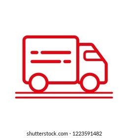 Fast shipping delivery truck icon
