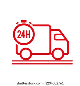 Fast shipping delivery truck icon