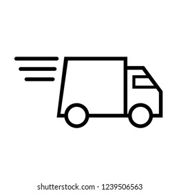 Fast shipping delivery truck icon