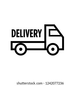 Fast shipping delivery truck icon