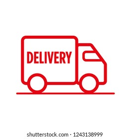 Fast shipping delivery truck icon