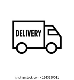 Fast shipping delivery truck icon