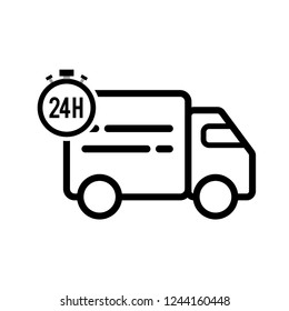Fast shipping delivery truck icon