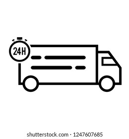 Fast shipping delivery truck icon