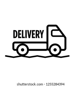 Fast shipping delivery truck icon