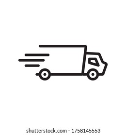 Fast Shipping Delivery Truck Icon Design Vector Template