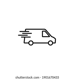 Fast Shipping Delivery Truck Icon Vector. Delivery Truck Icon. Fast Delivery Icon