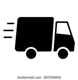 Fast Shipping delivery truck icon isolated on white background vector illustration