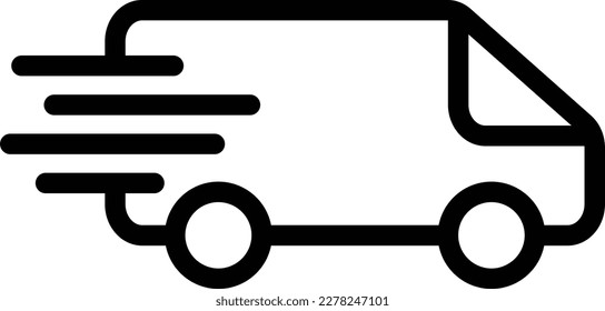 Fast shipping delivery truck icon . Vector illustration for apps and websites . Delivery truck icon	
