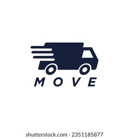 Fast Shipping Delivery Truck Icon isolated on White Background. Usable for Apps, Websites and Business Resources. Flat Vector Icon Design Template Element.