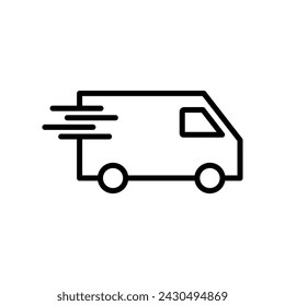Fast shipping delivery truck icon vector. Delivery truck icon. fast delivery icon