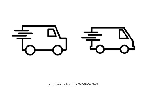Fast shipping delivery truck icon set. Delivery truck icon. fast delivery icon