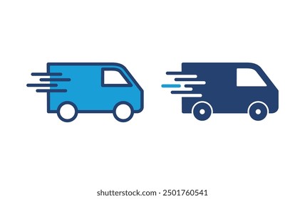 Fast shipping delivery truck icon vector. Delivery truck icon. fast delivery icon