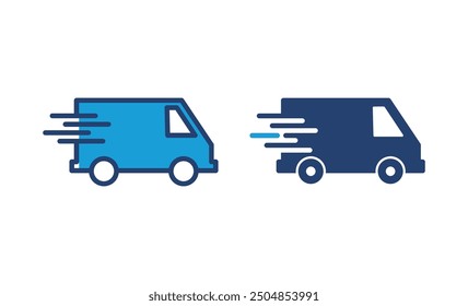 Fast shipping delivery truck icon vector. Delivery truck icon. fast delivery icon