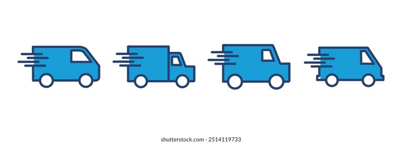 Fast shipping delivery truck icon vector. Delivery truck icon. fast delivery icon