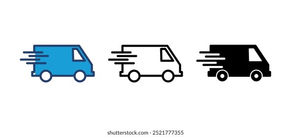 Fast shipping delivery truck icon vector. Delivery truck icon. fast delivery icon