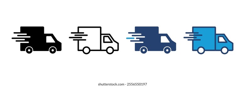 Fast shipping delivery truck icon vector. Delivery truck icon. fast delivery icon