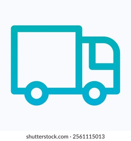 Fast Shipping Delivery Truck Icon, Delivery Truck, Fast Delivery, Isolated Lineal Gradient Vector Icon.