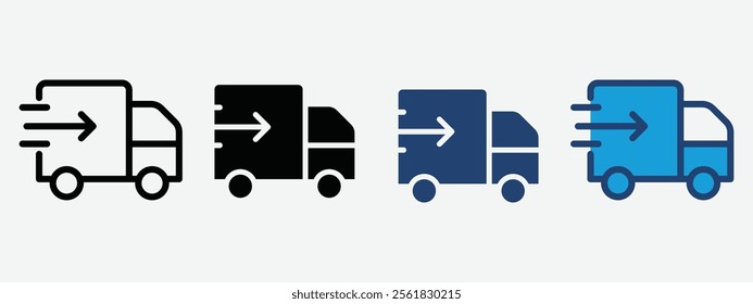 Fast shipping delivery truck icon vector. Delivery truck icon. fast delivery icon. Delivery Truck Icon. Fast Truck.