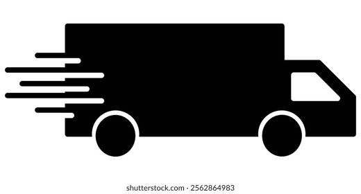 Fast shipping delivery truck icon. Delivery truck icon. Fast delivery icons, Lorry truck delivering. Fast delivery icon. Service truck and road transport icon symbol. Vector illustration