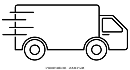 Fast shipping delivery truck icon. Delivery truck icon. Fast delivery icons, Lorry truck delivering. Fast delivery icon. Service truck and road transport icon symbol. Vector illustration