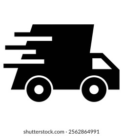 Fast shipping delivery truck icon. Delivery truck icon. Fast delivery icons, Lorry truck delivering. Fast delivery icon. Service truck and road transport icon symbol. Vector illustration