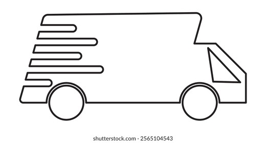 Fast shipping delivery truck icon set. Delivery truck icon. fast delivery icon. 