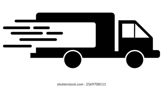 Fast shipping delivery truck icon set. fast delivery icon. Truck icons,  vector icon set. Outline truck icons. Outline car icons. Types of transport. Design eps 10