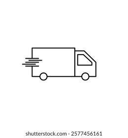 Fast Shipping Delivery Truck Icon. Delivery Truck. Symbol. Simple flat icon illustration of Delivery Truck.