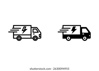 Fast shipping delivery truck icon set, Delivery-truck symbol isolated, Fast delivery icon, Home delivery sign, Free delivery icon, courier icon, Speed post service sign vector