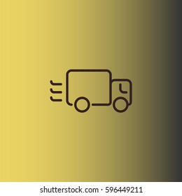 Fast shipping delivery truck icon